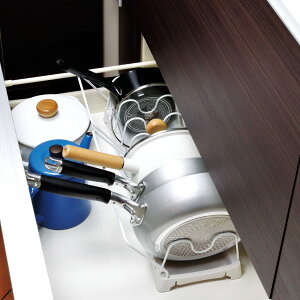 鍋・フライパンラック アレンジフリー 引き出し用 ( フライパンラック 鍋ラック シンク下 シンク下収納 フライパンスタンド 鍋フタスタンド フライパン立て 鍋置き フライパン 鍋 シンク