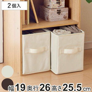 収納ケース SPACE-KIT インナーボックス 同色2個入り 縦型ハーフ 幅19×奥行26×高さ25.5cm ( カラーボックス 収納 収納ボックス 小物 小物入れ 引き出し 縦置き 底板付き 折りたたみ 取っ手付き