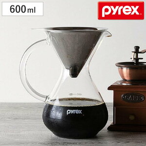 �R�[�q�[�T�[�o�[ 600ml Pyrex �p�C���b�N�X �X�e�����X�t�B���^�[�t�� �ϔM�K���X �i �d�q�����W�Ή� �R�[�q�[ �T�[�o�[ �K���X �t�B���^�[ �X�e�����X �Z�b�g �ϔM �R�[�q�[�h���b�p�[ �ڐ�