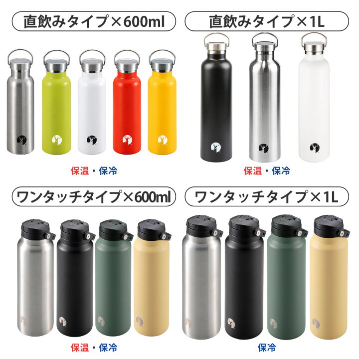 キャプテンスタッグ(CAPTAIN STAG) スポーツボトル 水筒 直飲み 真空断熱 ダブルステンレス 保温・保冷 広口タイプ スクリュー栓/フラップ栓 HD 2wayボトル 350ml ブラック UE-3480