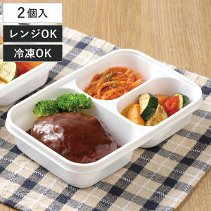 保存容器 プラスチック ホームレーベル つくりおきランチボックス 2個組 ( 冷凍 冷蔵 レンジ対応 作り置き 保存 容器 作り置き容器 弁当箱 べんとう お弁当グッズ ランチグッズ 電子レンジ
