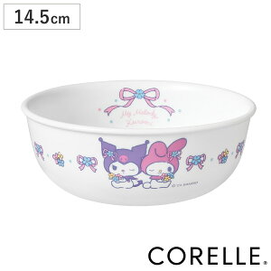 ボウル 14.5cm CORELLE コレールマイメロディ&クロミ ( 強化ガラス 電子レンジ対応 食洗機対応 オーブン対応 皿 お皿 器 軽い 割れにくい おしゃれ かわいい キャラクター サラダボウル ヨーグ