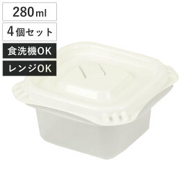 保存容器 280ml Easy Pack 正方形 S 4個組 （ 容器 フードケース 電子レンジ 冷凍ご飯容器 冷凍保存 食洗機対応 電子レンジ対応 日本製 蒸気弁 フタをしたままコンテナ 弁当箱 常備菜 つくり置き フルーツ おかず 角型 ）