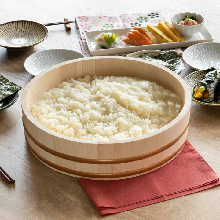 楽天市場】すし桶 寿司桶 飯台 木製 33cm 約5合用 和の里 （ 木製飯台 
