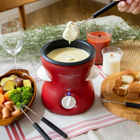フォンデュ鍋 リトルリッチ チーズ＆チョコフォンデュ鍋 電気式 730ml フォンデュフォーク付き （ チーズフォンデュ鍋 チョコフォンデュ鍋 クリスマス 電気鍋 チーズフォンデュ チョコフォンデュ チョコレートフォンデュ ）