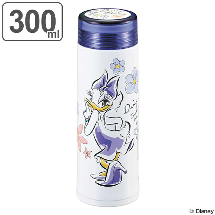 楽天市場 水筒 マグボトル 軽量スリムパーソナルボトル 300ml ディズニー デイジーダック キャラクター ステンレス製 ステンレスボトル 保温 保冷 直飲み ボトル ステンレス マイボトル かわいい デイジー グッズ リビングート 楽天市場店