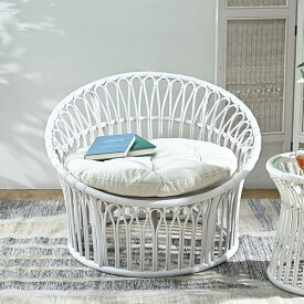 パーソナルチェア ラタン 座面高40cm fiore （ ラタンチェア 椅子 アームチェア リビング 腰かけ 籐 籐編み 籐製 チェアー イス いす ダイニング リビングチェア クッション 完成品 ）