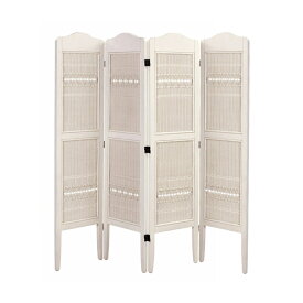 スクリーン ラタン 4連 高さ160cm fiore （ ラタンスクリーン 衝立 パーティション 籐 籐編み 籐製 目隠し 仕切り 折りたたみ リビング ダイニング 完成品 ）