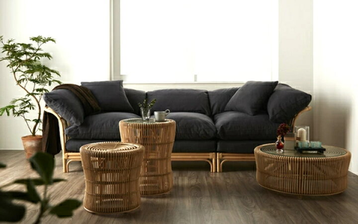 楽天市場】籐 ローテーブル ラタン 円形 軽量 天然素材 （ ラタン  