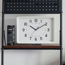 掛け時計 クオーツ時計 掛置兼用タイプ A Series A4 プラ枠 置き時計 （ 送料無料 時計 四角 掛時計 リズム時計 置時計 アナログ クロック ウォールクロック おしゃれ インテリア シンプル 北欧 北欧風 ）