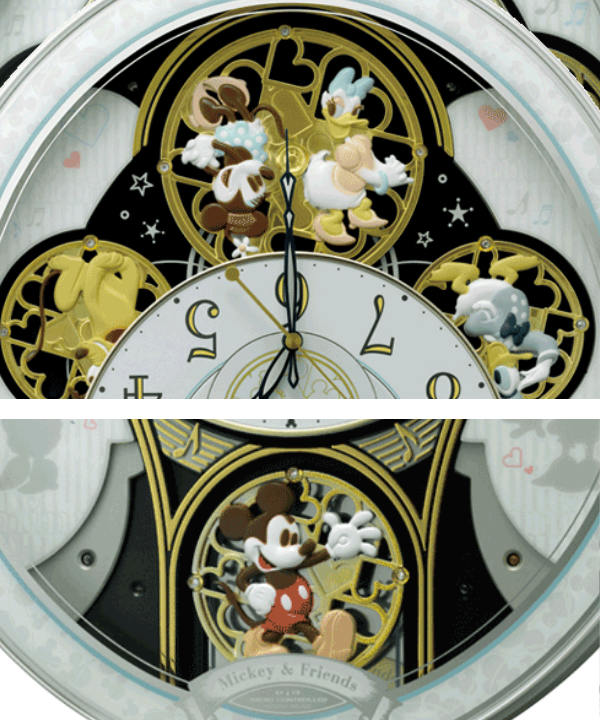 海外販売× RHYTHM（時計） リズム 電波からくり時計 (ディズニー)4MN509MC03 ミッキー＆フレンズM509-03 返品種別A 