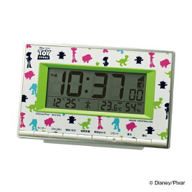 目覚まし時計 ディズニー デジタルアラーム トイ・ストーリー 8RZ133MC05 （ 送料無料 めざまし時計 卓上めざまし時計 置き時計 デジタル 電波時計 アラーム 4段階 温度 湿度 カレンダー ライト ピクサー 雑貨 ）