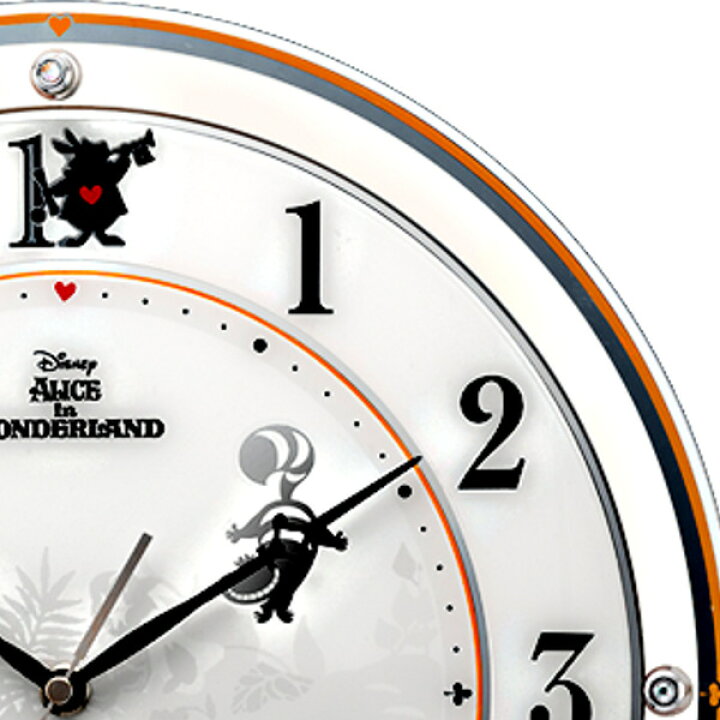 楽天市場】掛け時計 アリス 電波時計 時計 壁掛け時計 不思議の国の  