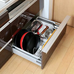 楽天市場 キッチン収納ケース ザル ボウルスタンド コンパクト システムキッチン 引き出し用 トトノ ザルスタンド 収納スタンド キッチン収納 シンク下 引出し用 キッチンツール 収納 整理ケース 整理 仕切り付き Totono リビングート 楽天市場店