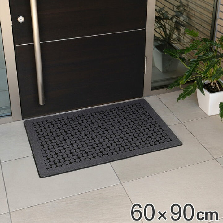 楽天市場 玄関マット 60x90cm 厚さ9mm 屋外用 クローバー柄 送料無料 60 90cm 屋外 玄関 マット 洗える 水洗い クローバー 長方形 大判 エントランスマット エントランス 玄関用 グレー シンプル おしゃれ リビングート 楽天市場店