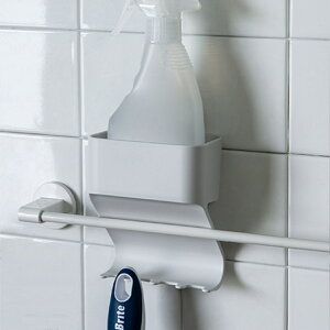 タオルバーポケット CL ( タオルバーシェルフ ポケットタイプ 小物置き バス収納 タオル掛け 差し込む 収納 ポケット フック 浴室小物 小物 スプレー スポンジ ブラシ 洗面所 お風呂用品 バ