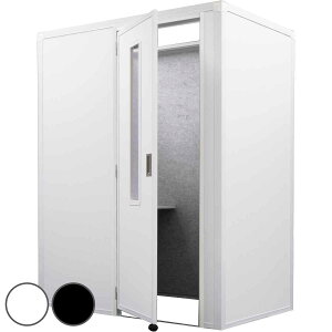 吸音ブース サイドイン フルオープン デスク付き REMUTE ( オフィス 個室ブース 1人用 部屋 簡易 吸音 騒音 軽減 防音 天井オープン ワークブース 電源タップ リモート会議 テレワーク 会社 ワ