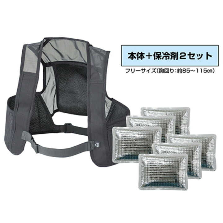 楽天市場】ピタッと冷却ベスト 予備保冷剤付 フリーサイズ （ 冷却 