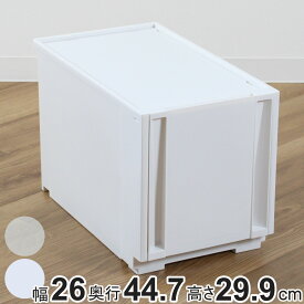 収納ケース コンビネーションケース スリムL 2630 幅26×奥行44.7×高さ29.9cm （ 収納ボックス 衣装ケース 引き出し 約 奥行45 収納 クローゼット 積み重ね 衣類収納 プラスチック ホワイト 洋服 衣類 ケース おしゃれ 日本製 ）