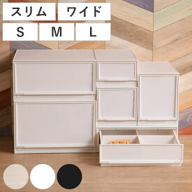 収納ケース ナチュラ クリアモジュール 小物入れ （ 収納 収納ボックス 引き出し プラスチック 仕切り 小物 BOX クリア 白 黒 スタッキング 衣類 DVD CD キッチン ）