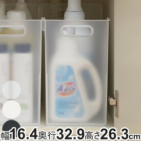収納ケース 約 幅16.4×奥行32.9×高さ26.3cm ナチュラ ソートボックス M squ+ （ 収納ボックス キッチン サニタリー 洗面 収納 日本製 整理ボックス ファイル ボックス A4 プラスチック 小物 調味料 洗剤 鍋 クローゼット ）
