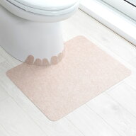 トイレマット 55×43cm 拭ける 床汚れ防止 無地 おくだけ吸着 日本製 （ トイレ マット 足元マット 撥水 …