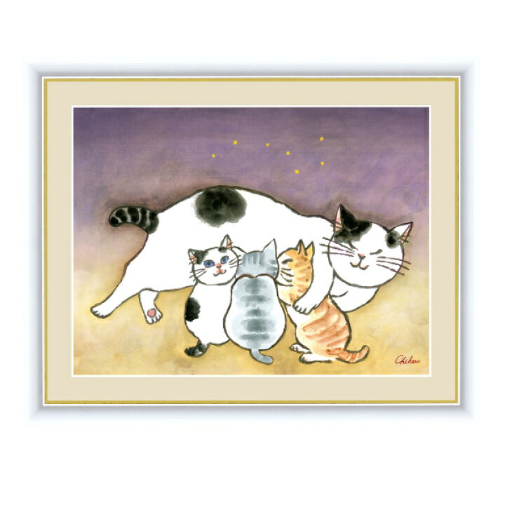 楽天市場】絵画 『安らぎのねこ』 34×42cm 千春 額入り 巧芸画 