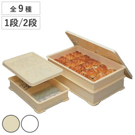 もち箱 フードテナー （ クリア フタ 本体 1段 2段 30×45×8cm 38×57×8cm 38×57×10cm 蓋付き 蓋無し 餅箱 餅ばこ もちばこ フードコンテナー 保存容器 プラスチック ふた付き 餅用 No.10 No.20 専用 フードコンテナ パン 餅 ）