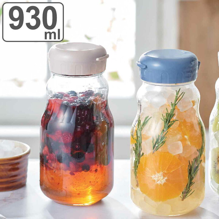 楽天市場】保存容器 930ml フルーツシロップびん （ ガラス レシピ付き 