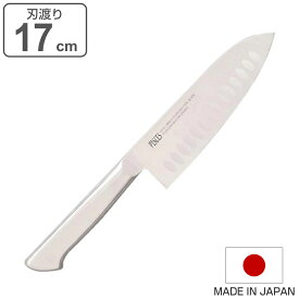 三徳包丁 17cm ディンプル付き PISCES オールステンレス 日本製 AOD三徳包丁 （ 料理包丁 万能包丁 キッチンナイフ 文化包丁 モリブデン 17センチ 170mm 170ミリ 調理小物 調理道具 下ごしらえ用品 錆びにくい 切れ味抜群 ）