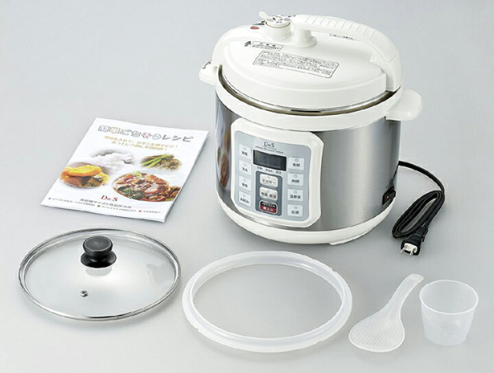 楽天市場】D＆S 家庭用マイコン電気圧力鍋 4L レシピブック付き STL 