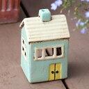 キャンドルホルダー Candle house 29218 オブジェ （ キャンドルスタンド キャンドルハウス 家 お家 ハウス 陶器 キャ…