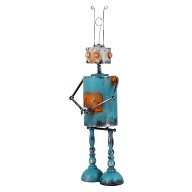 オーナメント ロボット 水色 （ 置物 オブジェ ガーデンオーナメント 庭 インテリア 雑貨 屋外 ガーデン…