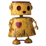 鉢カバー フラワーポット ロボット 黄 （ プランター プラントポット 植物用ポット ポット 鉢 置物 オブ…