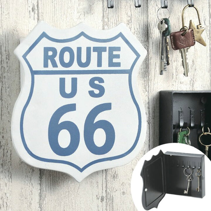 楽天市場】キーボックス ROUTE66 （ 鍵 収納 玄関 ボックス 壁掛け 