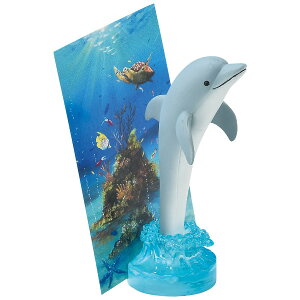 ペン&メモスタンド イルカ ペン メモスタンド 水族館 ( ペンスタンド ペン立て メモホルダー 文房具 雑貨 ステーショナリー ミニ 生き物 ドルフィン かわいい インテリア デスク 机 オフィ
