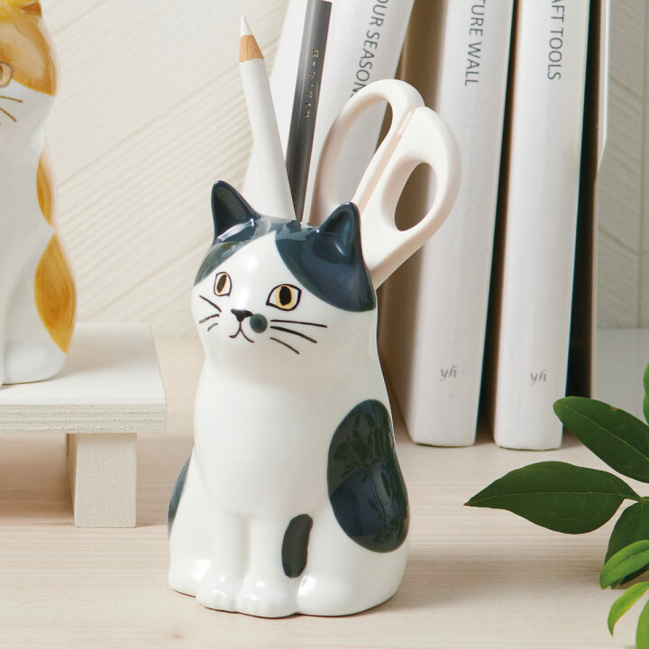 ぺんおき 動物 猫のペン置き かわいいネコのフラワー ペンスタンド 品番 BCYW0018317 BACKYARD FAMILY バックヤードファミリー