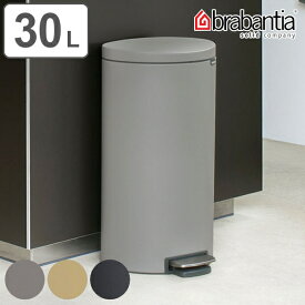 ゴミ箱 ブラバンシア brabantia フラットバック 30リットル ペダル式 ふた付き （ 送料無料 ごみ箱 ペダル 30L 蓋つき スリム スチール 静か 足踏み キッチン ダストボックス 蓋付き 袋 見えない リビング おしゃれ グレー ）