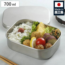 ランチボックス 700ml TSUBAME ステンレス 弁当箱 M 日本製 （ お弁当箱 女子 男子 大人 子供 1段 一段 ステンレス製 パッキン付き 弁当 お弁当 ベルト付き ランチベルト 1段弁当 ）