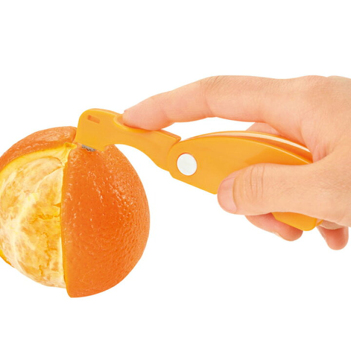 楽天市場 カッター オレンジ用 オレンジカッター フルベジ 皮むき器 皮剥き器 オレンジ 厚皮 薄皮 皮 むく 剥く 切る カット 簡単 手軽 時短 下ごしらえ キッチンツール 便利グッズ リビングート 楽天市場店