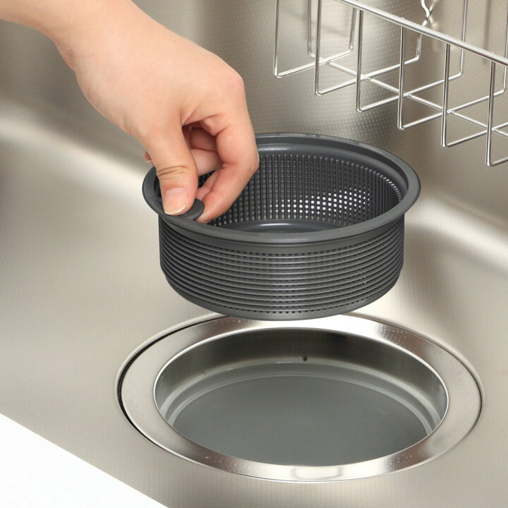 楽天市場】ゴミかご 流し用浅型ゴミカゴ 直径135mm用 抗菌 防汚 Belca 