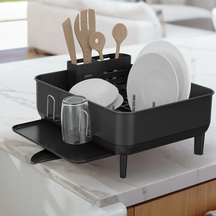 楽天市場】simplehuman 水切りラック スチールフレームディッシュ 