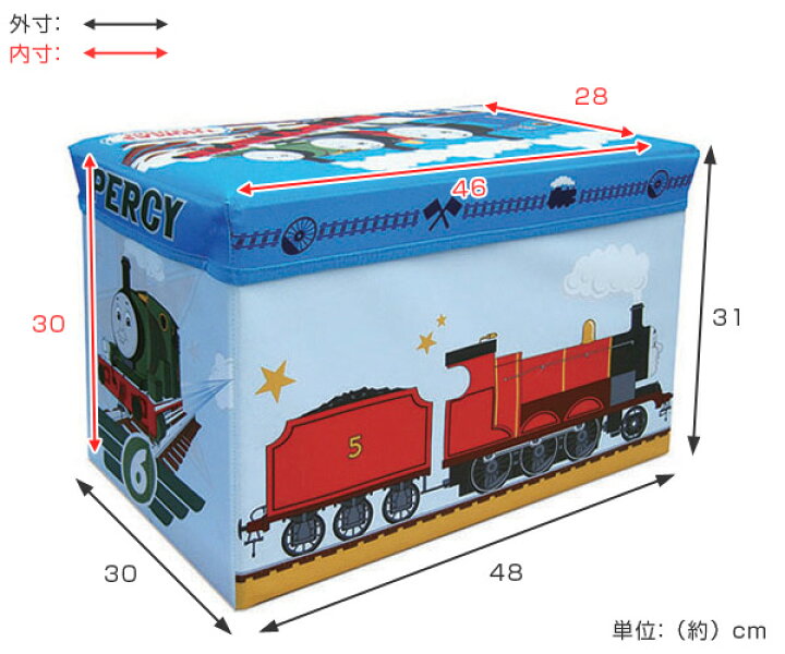 楽天市場】おもちゃ箱 幅48×奥行30×高さ30cm 収納ボックス おもちゃ 