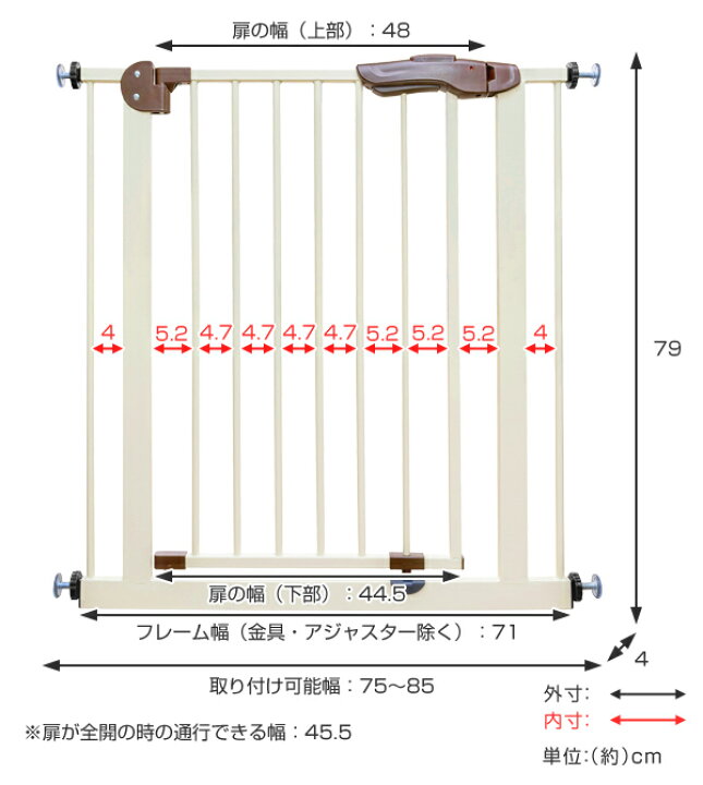 楽天市場】ベビーゲート 同色2個セット 本体 突っ張り スチールゲート2 