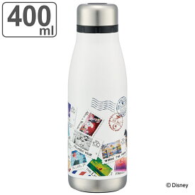 水筒 400ml 保温 保冷 超軽量 コンパクトステンボトル キャラクター （ ディズニー 100周年 ステンレスボトル マグボトル すいとう ワンタッチオープン ボトル ロック付き 女子 大人 スリム コンパクト 真空 二重構造 ）