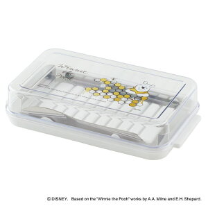 バターケース ステンカッターバターケース くまのプーさん ( プーさん ナイフ付き 密閉 カット 保存容器 プラスチック 日本製 バター入れ バター保存 バター保存容器 保存 キャラクター か