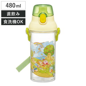 水筒 480ml 食洗機対応プラクリアボトル カービィ ピクニック ( 星のカービィ 食洗機対応 直飲み プラボトル プラスチック ワンプッシュ ボトル 軽量 日本製 キッズ 子供用 クリアボトル ク