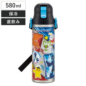水筒 580ml 超軽量ダイレクトボトル ポケモン24 （ ポケットモンスター 保冷 軽量 直飲み ワンタッチ ステンレスボトル 子供用水筒 子供 直のみ 軽い 超軽量 ワンプッシュ ダイレクトボトル ダイレクト ボトル ワンタッチボトル ）