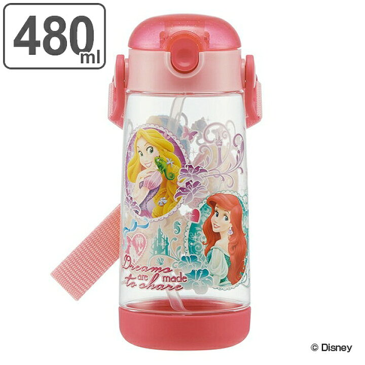 楽天市場 水筒 プラスチック ストロー ストローホッパー ディズニープリンセス 480ml 子供 軽量 保冷 幼稚園 保育園 ストローボトル キャラクター 保冷専用 ベビーマグ 子供用水筒 プリンセス キッズ ベルト付き 透明 お弁当グッズ リビングート 楽天市場店