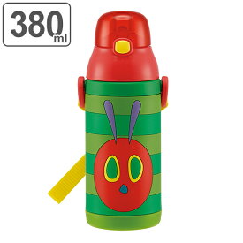 水筒 ステンレス ストロー 3Dワンプッシュストローボトル はらぺこあおむし 380ml 子供 （ 保冷 幼稚園 保育園 あおむし 3D キッズ キャラクター ワンプッシュ ストローボトル ストロー付き ステンレス製 子供用水筒 ボトル キャラ ）
